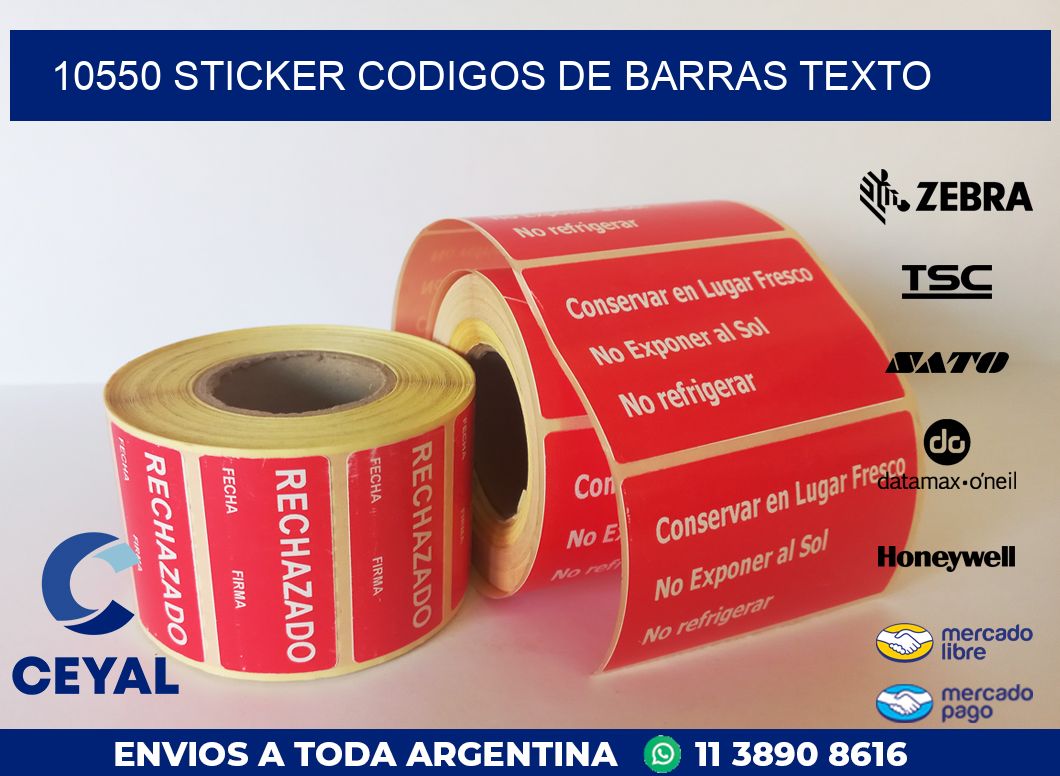 10550 STICKER CODIGOS DE BARRAS TEXTO