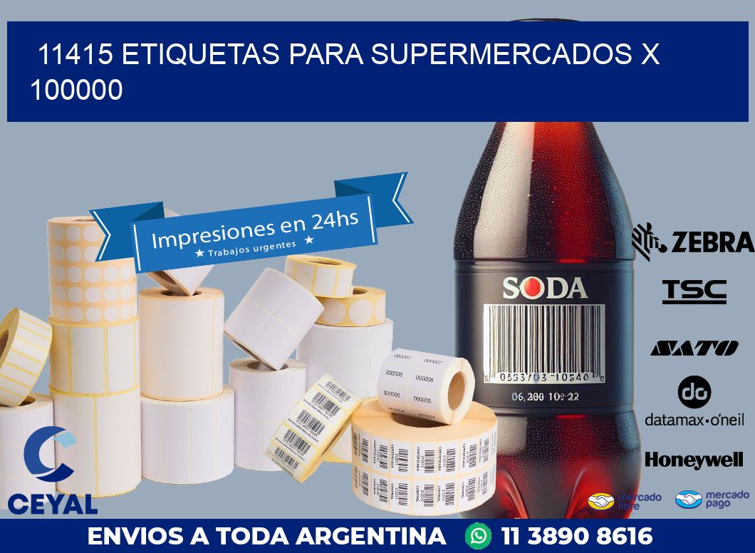 11415 ETIQUETAS PARA SUPERMERCADOS X 100000