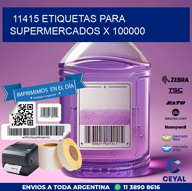 11415 ETIQUETAS PARA SUPERMERCADOS X 100000