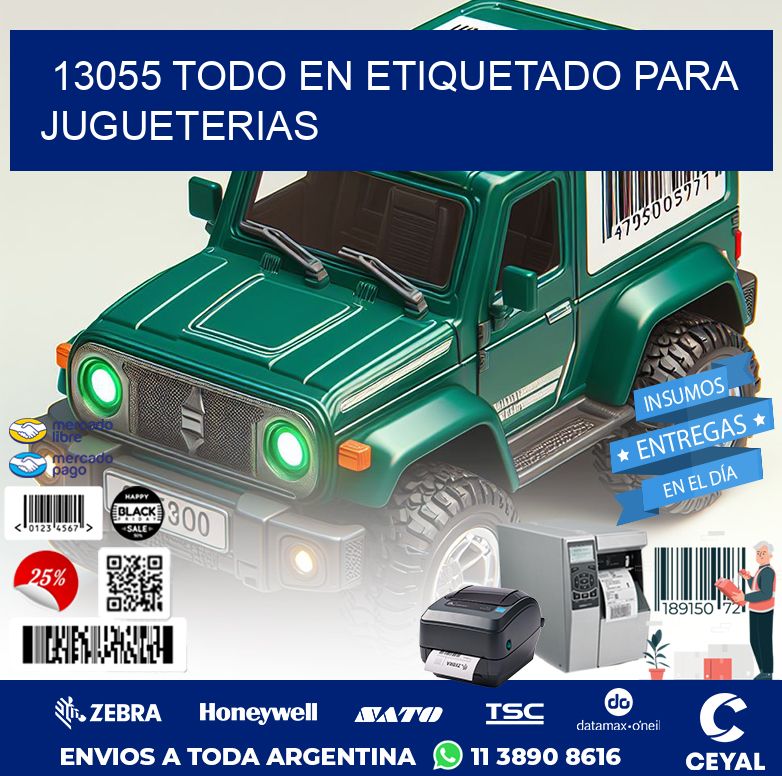 13055 TODO EN ETIQUETADO PARA JUGUETERIAS
