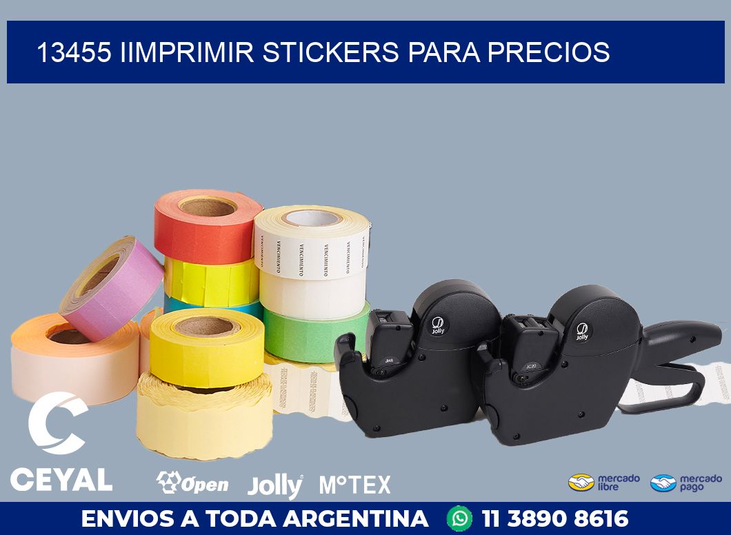 13455 IIMPRIMIR STICKERS PARA PRECIOS