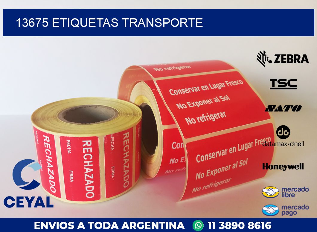 13675 ETIQUETAS TRANSPORTE