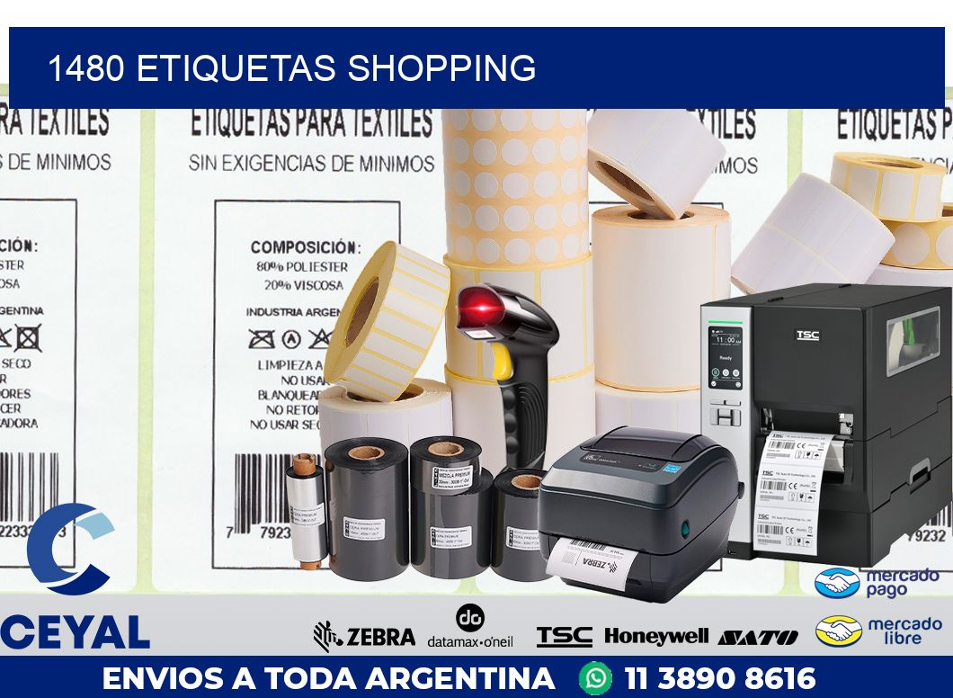 1480 ETIQUETAS SHOPPING