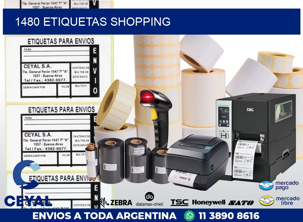 1480 ETIQUETAS SHOPPING