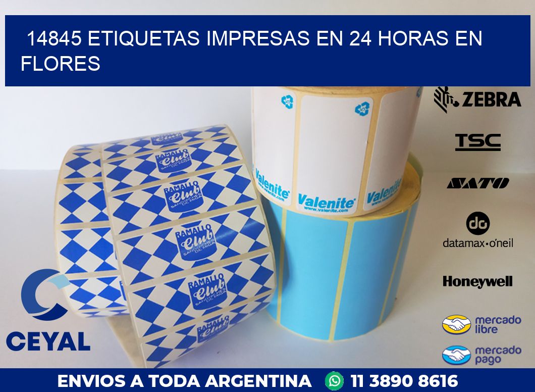 14845 ETIQUETAS IMPRESAS EN 24 HORAS EN FLORES
