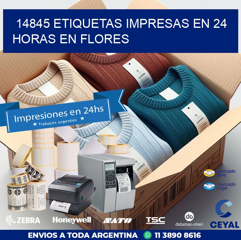 14845 ETIQUETAS IMPRESAS EN 24 HORAS EN FLORES