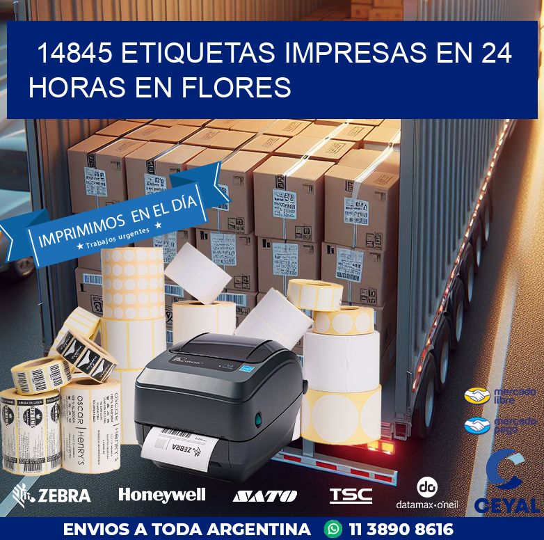 14845 ETIQUETAS IMPRESAS EN 24 HORAS EN FLORES