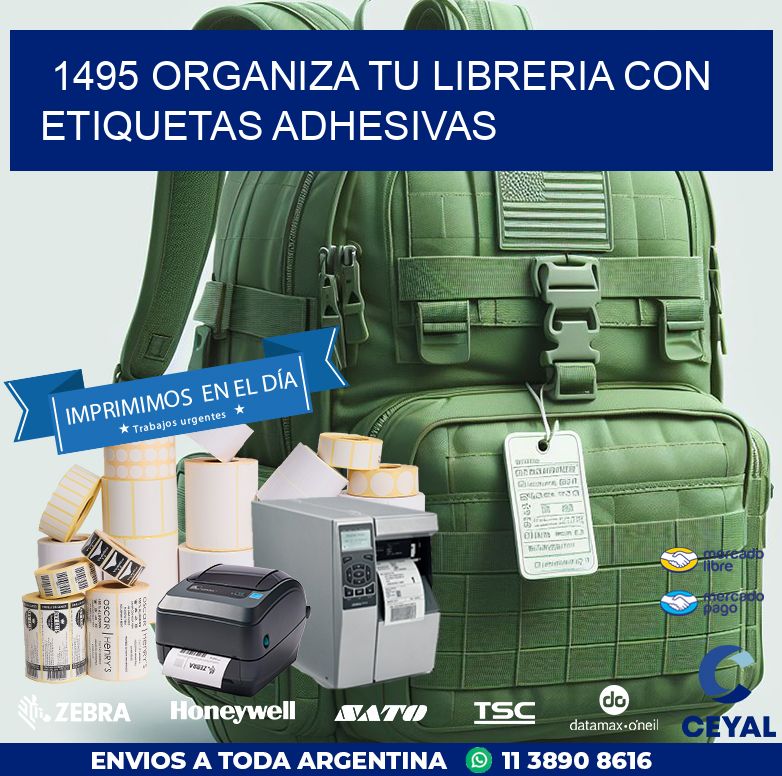 1495 ORGANIZA TU LIBRERIA CON ETIQUETAS ADHESIVAS