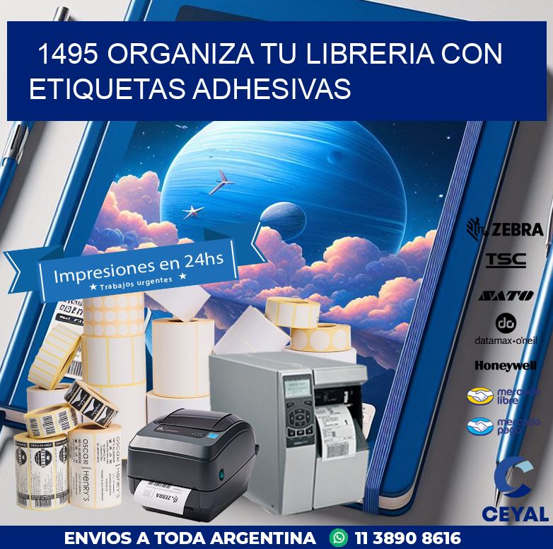 1495 ORGANIZA TU LIBRERIA CON ETIQUETAS ADHESIVAS