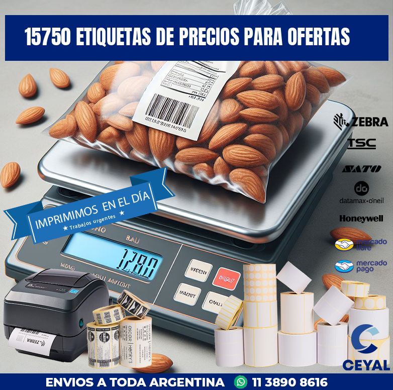 15750 ETIQUETAS DE PRECIOS PARA OFERTAS