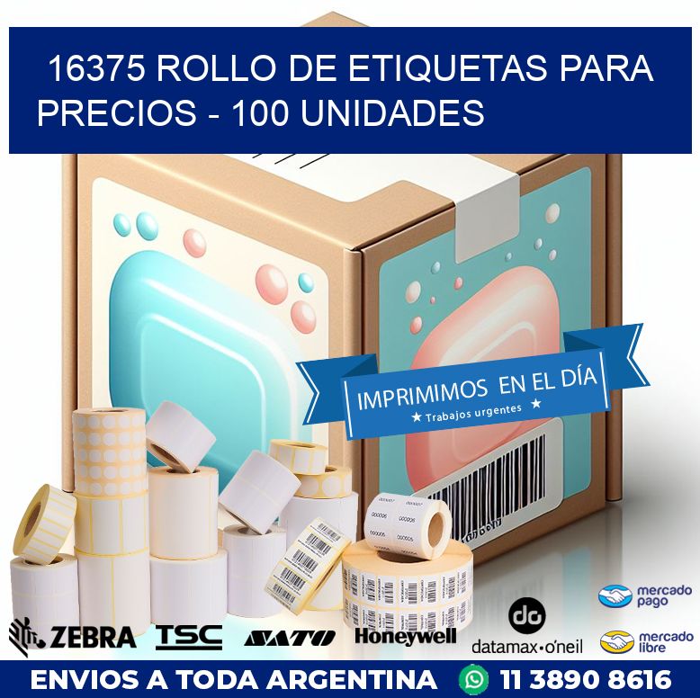 16375 ROLLO DE ETIQUETAS PARA PRECIOS – 100 UNIDADES