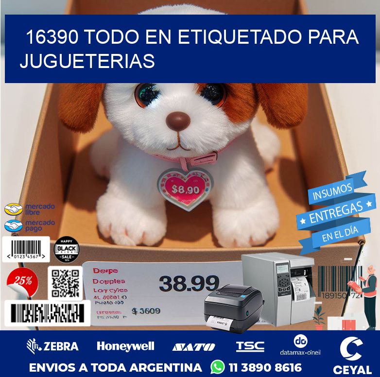 16390 TODO EN ETIQUETADO PARA JUGUETERIAS