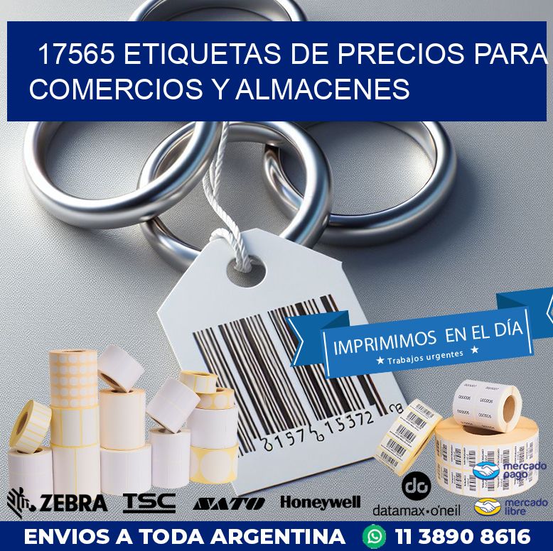 17565 ETIQUETAS DE PRECIOS PARA COMERCIOS Y ALMACENES