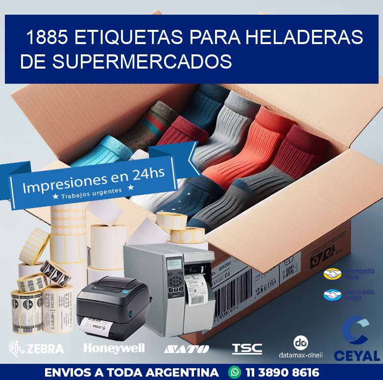1885 ETIQUETAS PARA HELADERAS DE SUPERMERCADOS