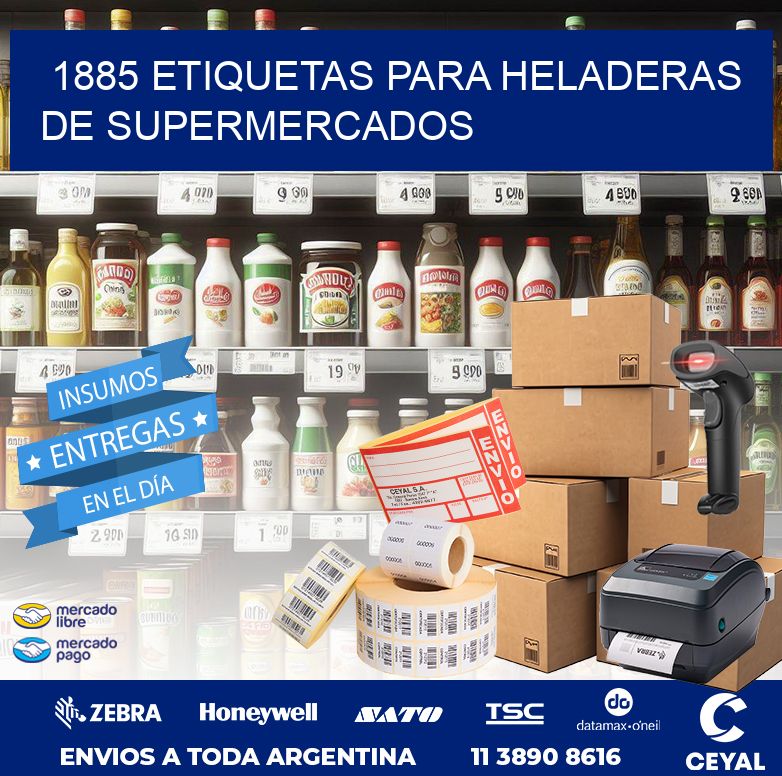1885 ETIQUETAS PARA HELADERAS DE SUPERMERCADOS
