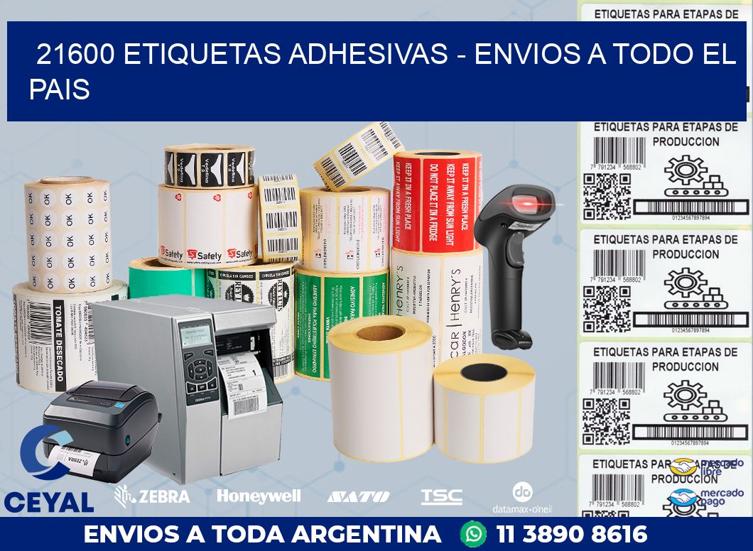 21600 ETIQUETAS ADHESIVAS - ENVIOS A TODO EL PAIS