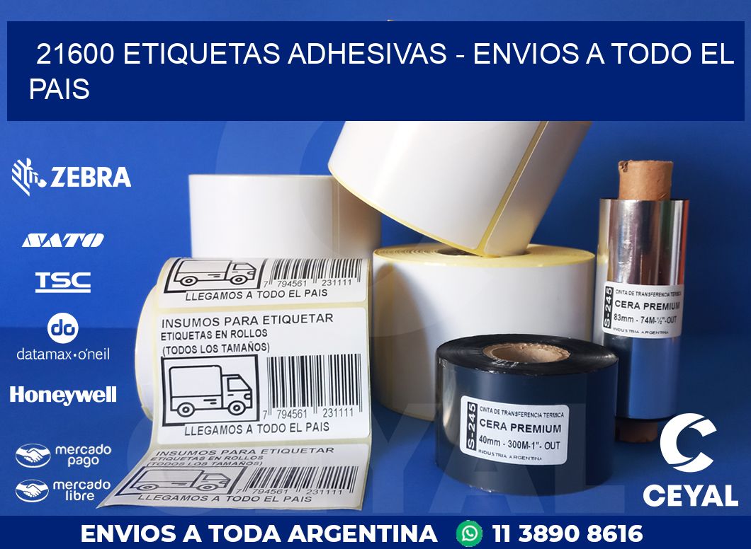 21600 ETIQUETAS ADHESIVAS – ENVIOS A TODO EL PAIS