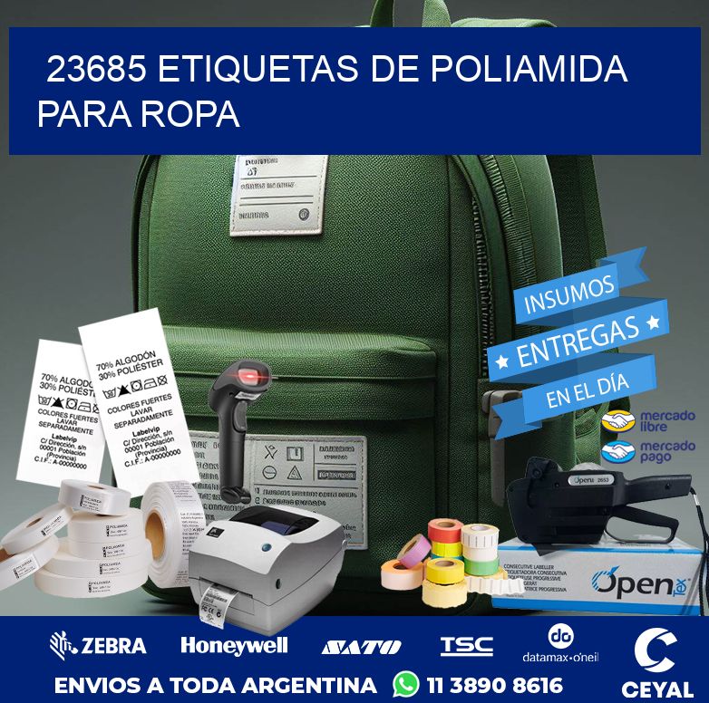 23685 ETIQUETAS DE POLIAMIDA PARA ROPA