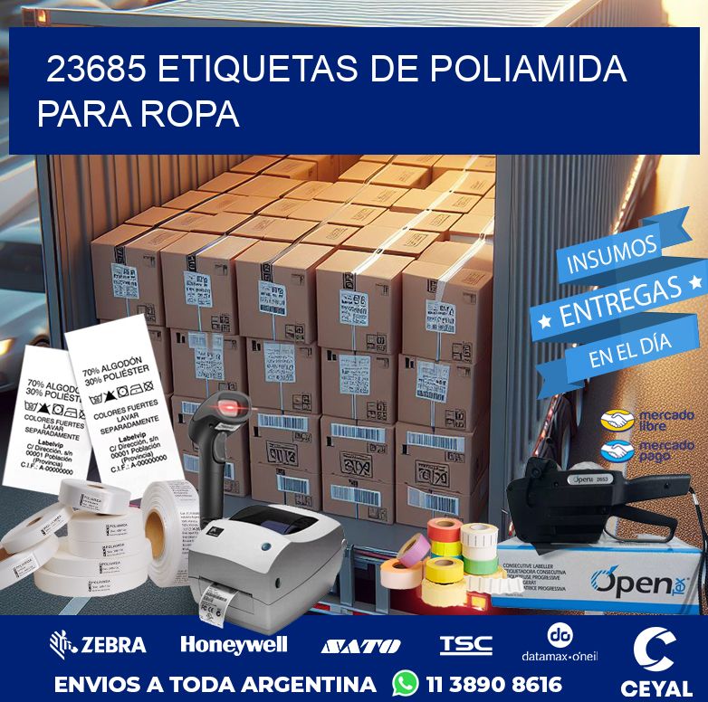 23685 ETIQUETAS DE POLIAMIDA PARA ROPA