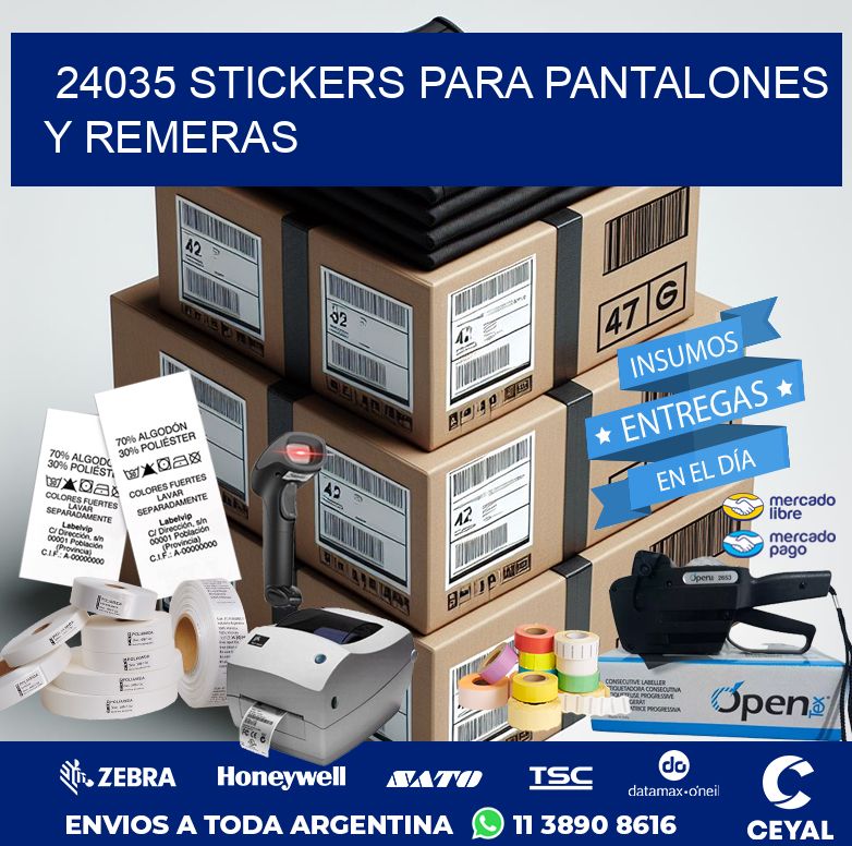 24035 STICKERS PARA PANTALONES Y REMERAS