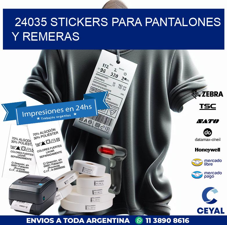 24035 STICKERS PARA PANTALONES Y REMERAS