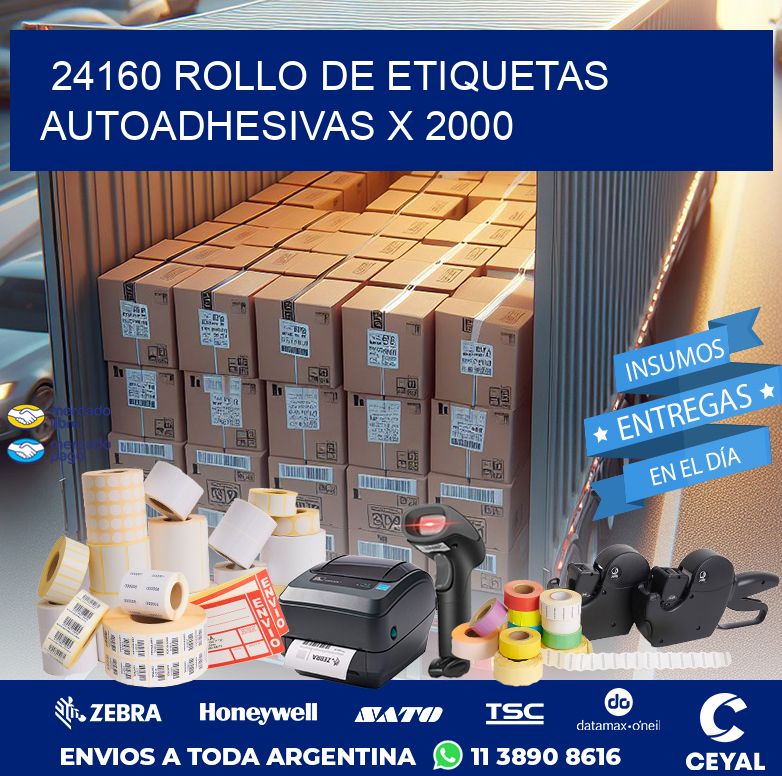 24160 ROLLO DE ETIQUETAS AUTOADHESIVAS X 2000
