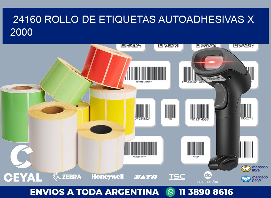 24160 ROLLO DE ETIQUETAS AUTOADHESIVAS X 2000