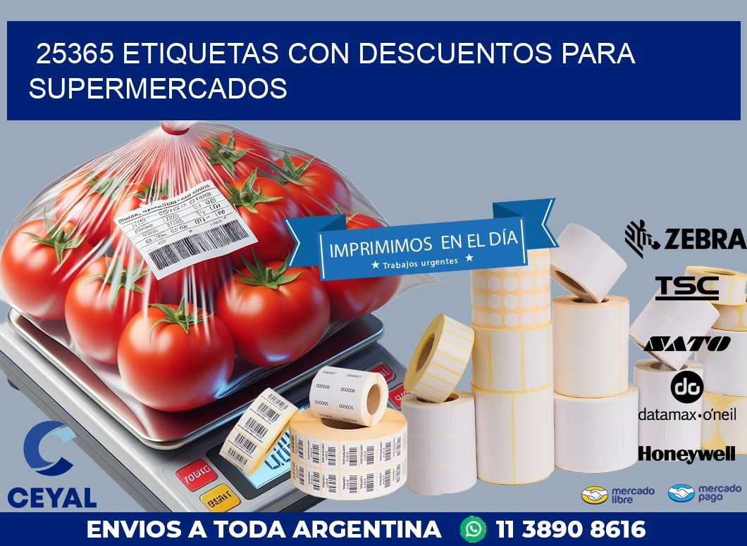 25365 ETIQUETAS CON DESCUENTOS PARA SUPERMERCADOS