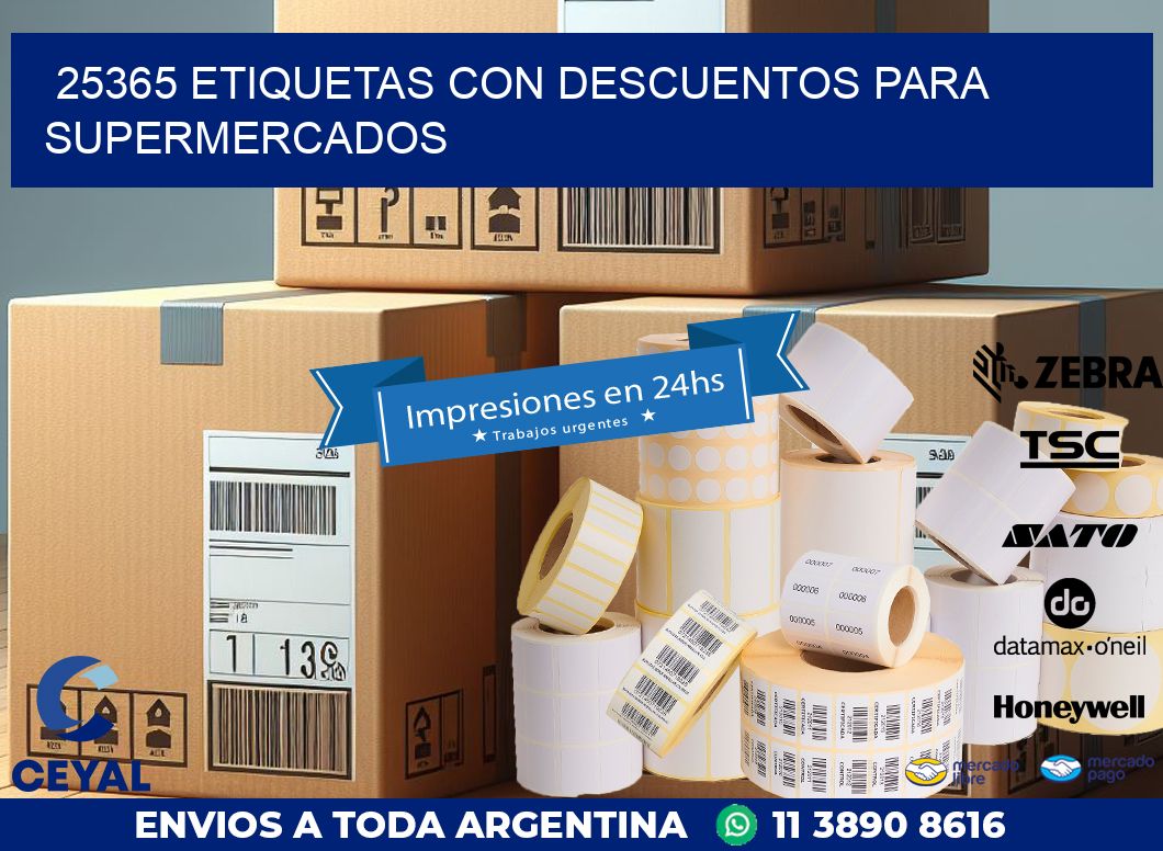 25365 ETIQUETAS CON DESCUENTOS PARA SUPERMERCADOS