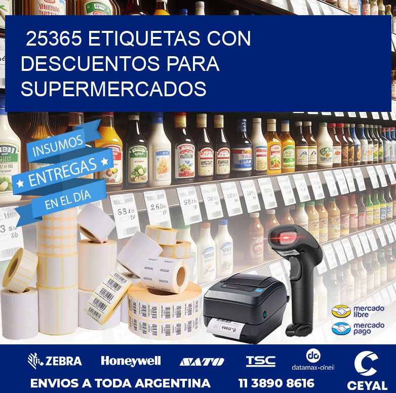25365 ETIQUETAS CON DESCUENTOS PARA SUPERMERCADOS