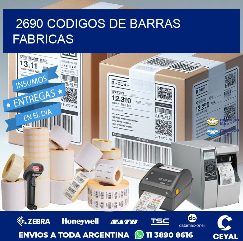 2690 CODIGOS DE BARRAS FABRICAS