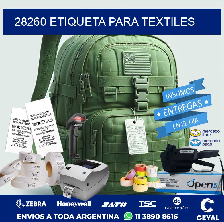 28260 ETIQUETA PARA TEXTILES