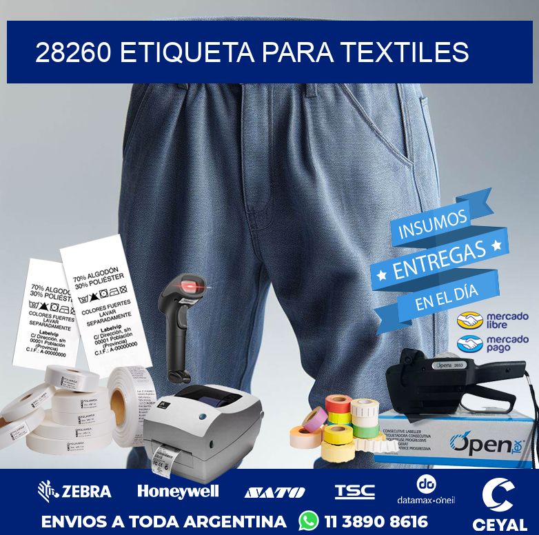 28260 ETIQUETA PARA TEXTILES