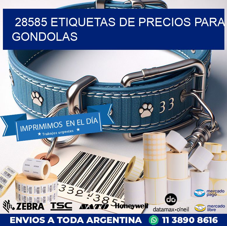 28585 ETIQUETAS DE PRECIOS PARA GONDOLAS