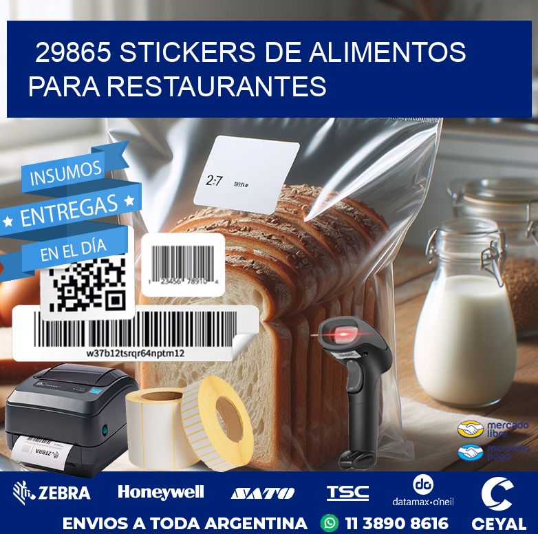 29865 STICKERS DE ALIMENTOS PARA RESTAURANTES