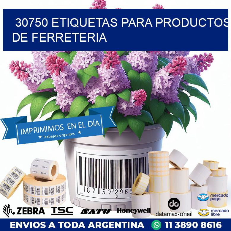 30750 ETIQUETAS PARA PRODUCTOS DE FERRETERIA