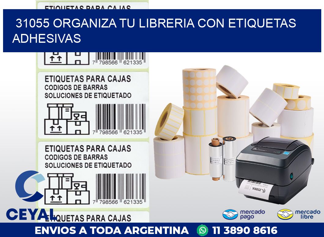 31055 ORGANIZA TU LIBRERIA CON ETIQUETAS ADHESIVAS