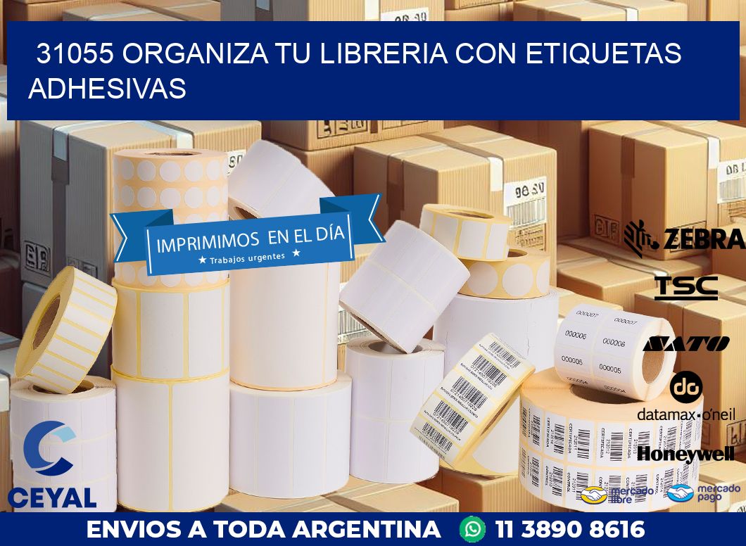 31055 ORGANIZA TU LIBRERIA CON ETIQUETAS ADHESIVAS