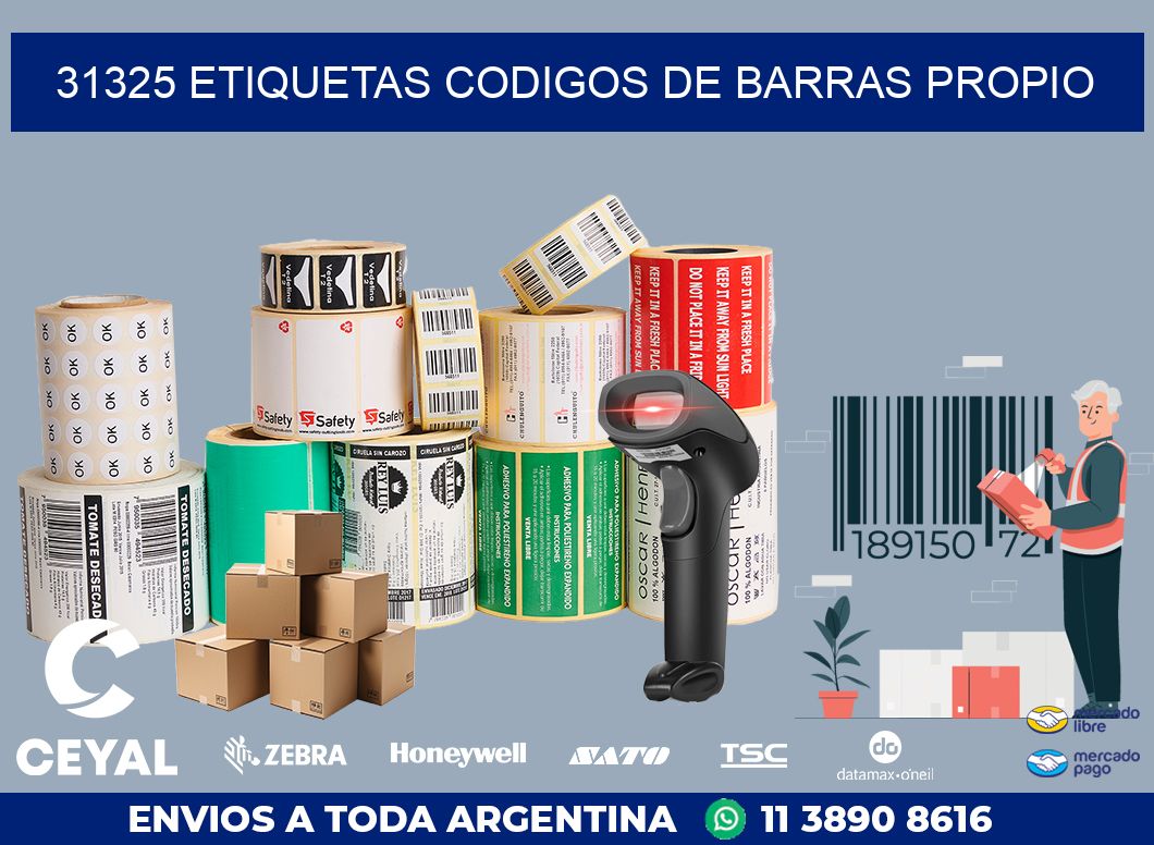 31325 ETIQUETAS CODIGOS DE BARRAS PROPIO