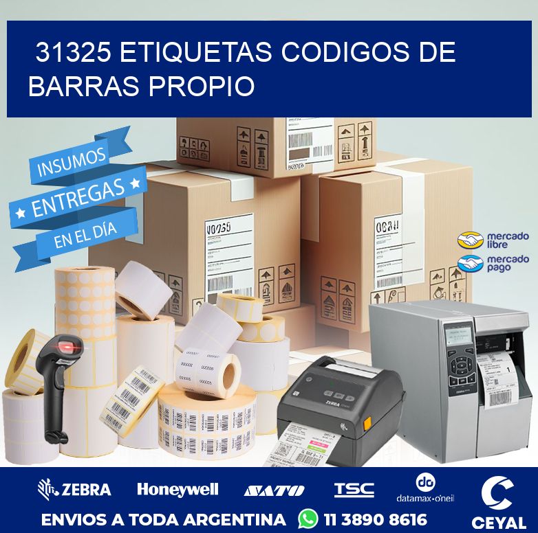 31325 ETIQUETAS CODIGOS DE BARRAS PROPIO