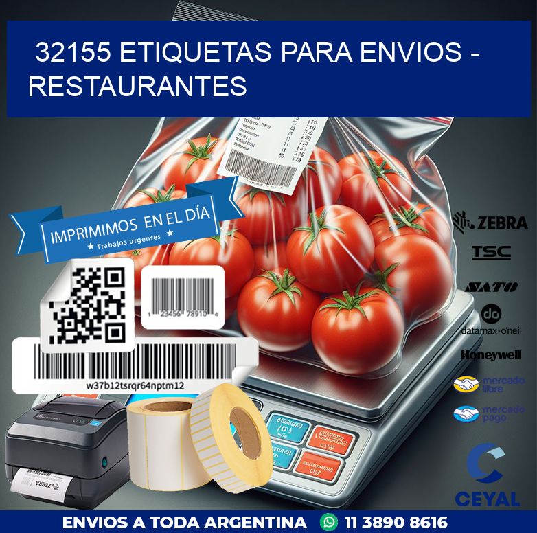 32155 ETIQUETAS PARA ENVIOS - RESTAURANTES