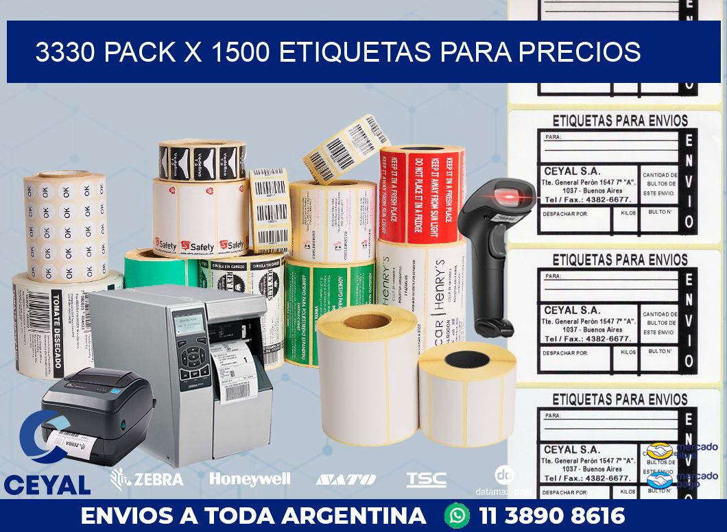 3330 PACK X 1500 ETIQUETAS PARA PRECIOS