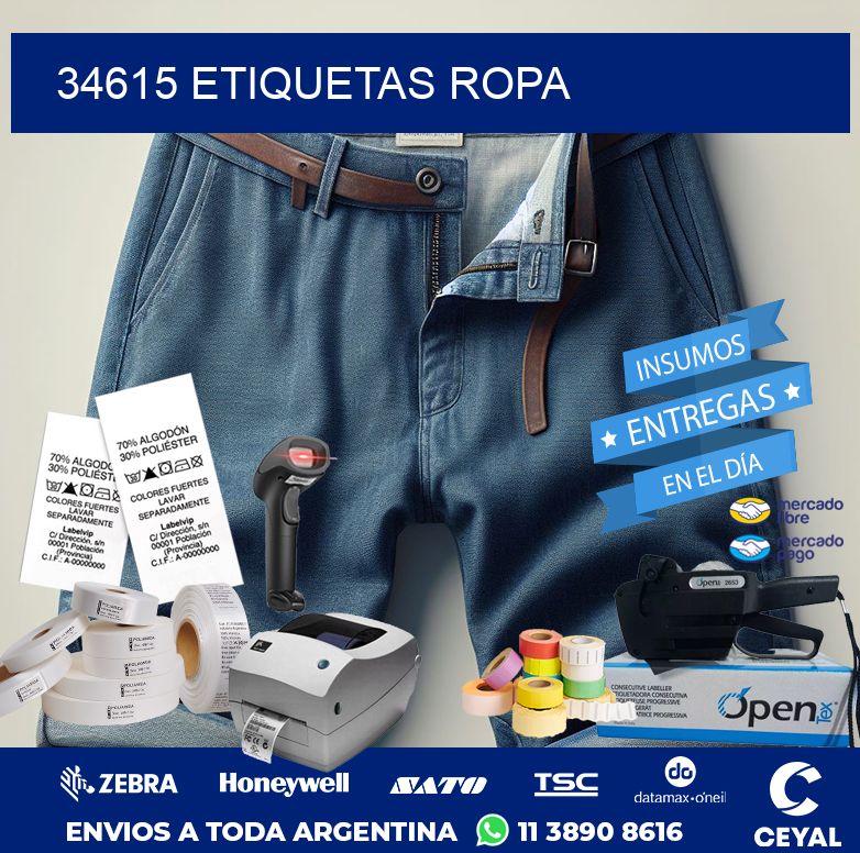 34615 ETIQUETAS ROPA