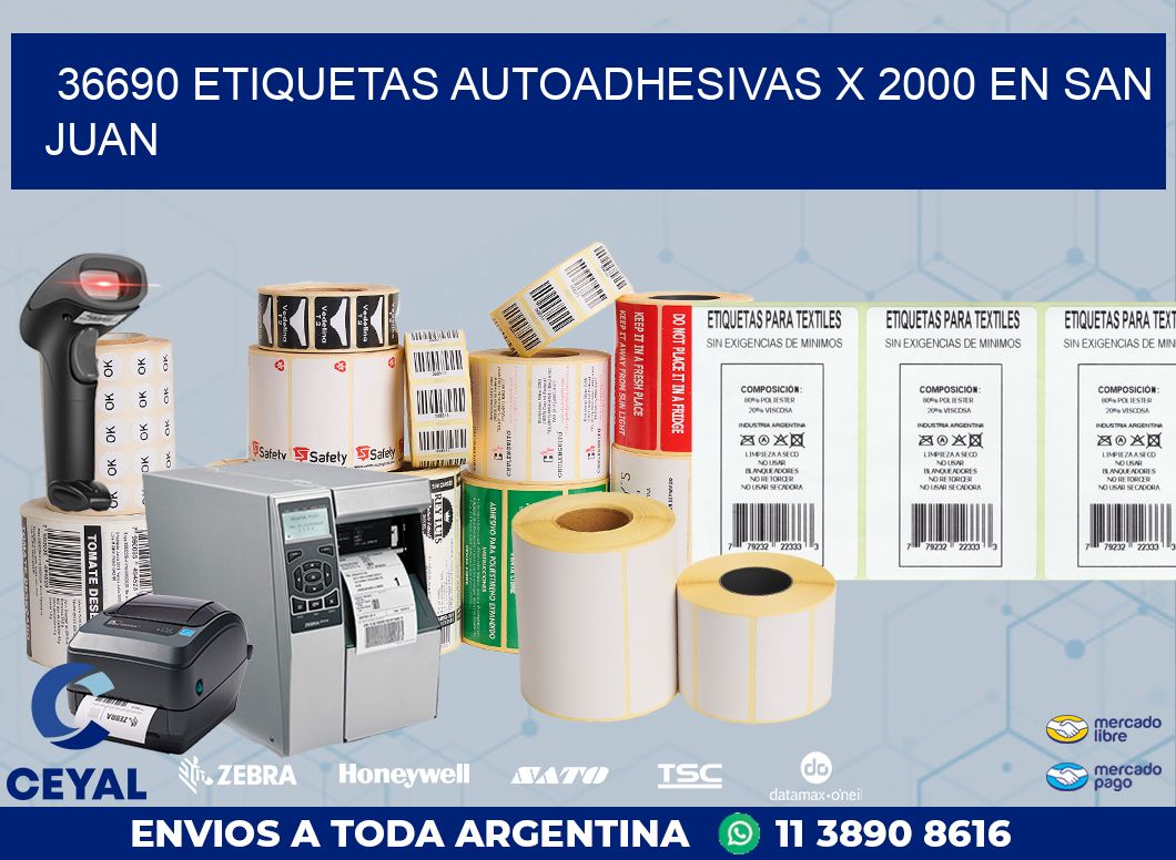 36690 ETIQUETAS AUTOADHESIVAS X 2000 EN SAN JUAN