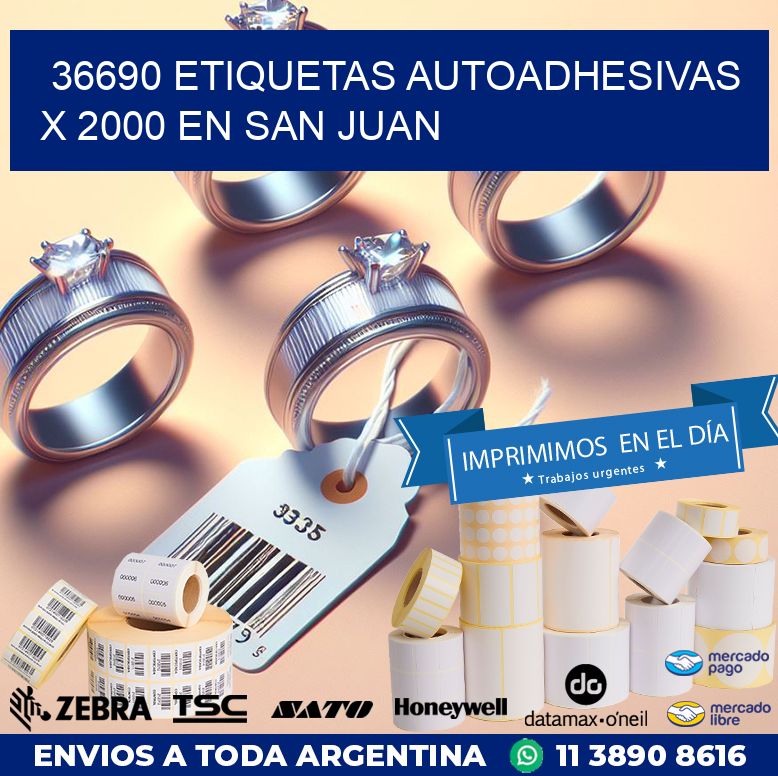 36690 ETIQUETAS AUTOADHESIVAS X 2000 EN SAN JUAN