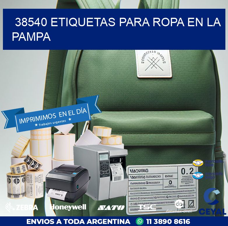 38540 ETIQUETAS PARA ROPA EN LA PAMPA