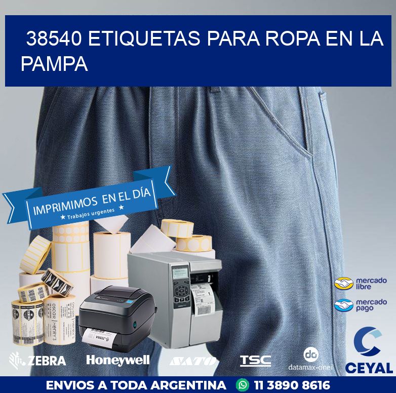 38540 ETIQUETAS PARA ROPA EN LA PAMPA