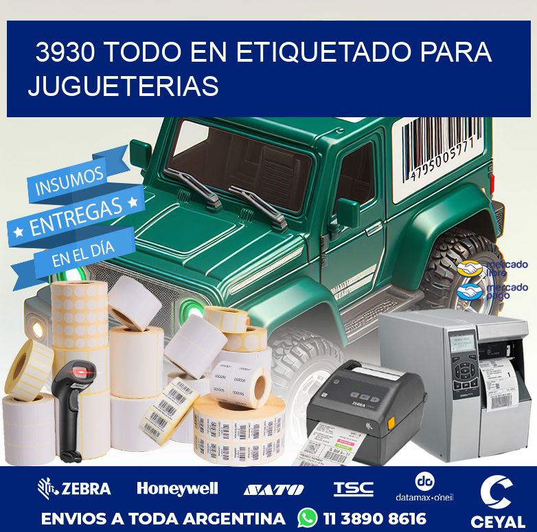 3930 TODO EN ETIQUETADO PARA JUGUETERIAS