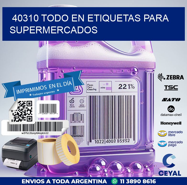 40310 TODO EN ETIQUETAS PARA SUPERMERCADOS