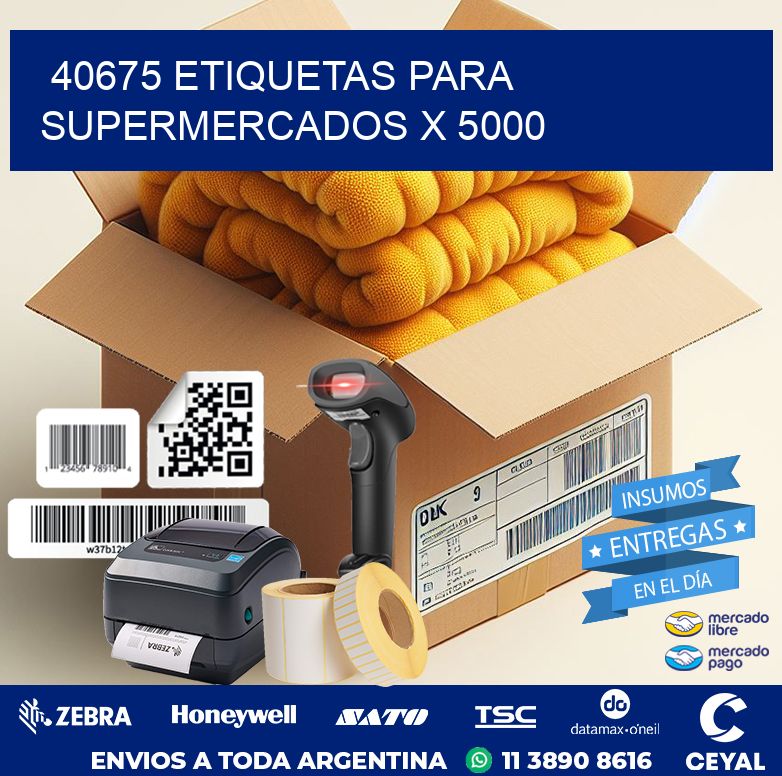 40675 ETIQUETAS PARA SUPERMERCADOS X 5000